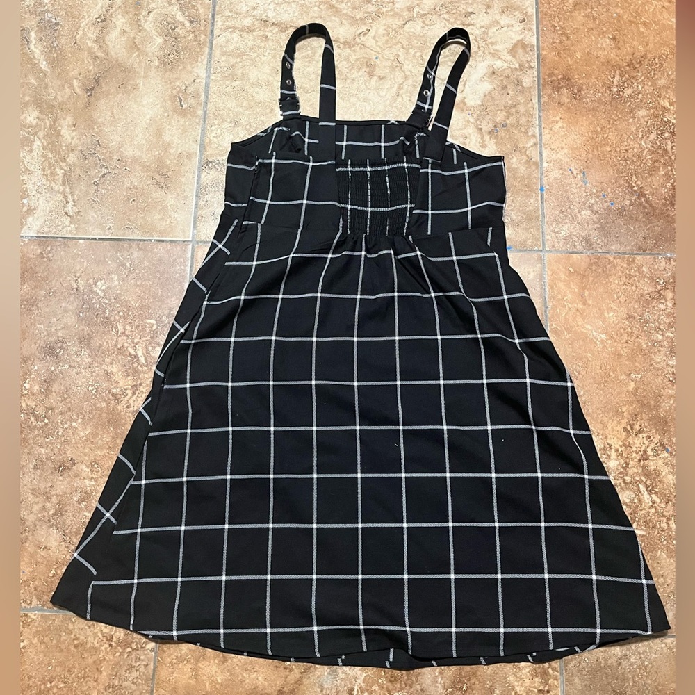 Hot Topic black and white plaid mini dress - Picture 2 of 2